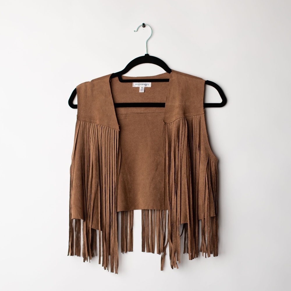 ROOMMATES Fringe Vest Size Small